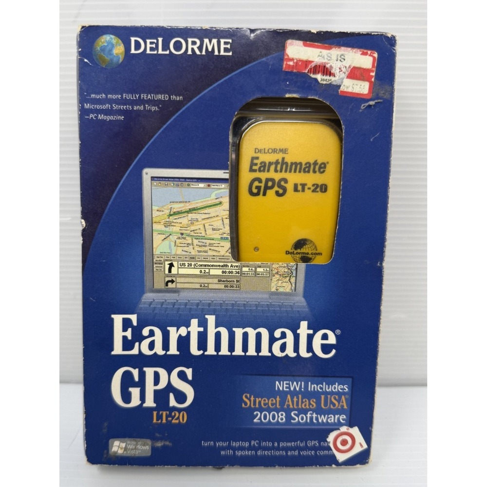 DeLORME EARTHMATE GPS LT-20  GPS and PC Software Brand New Sealed